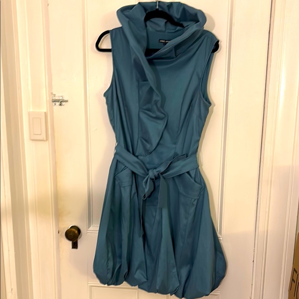 Samuel Dong Green Cowl Neck Sundress L